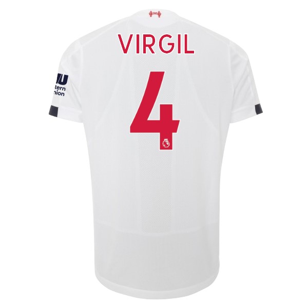 Camiseta Liverpool NO.4 Virgil Segunda equipo 2019-20 Blanco